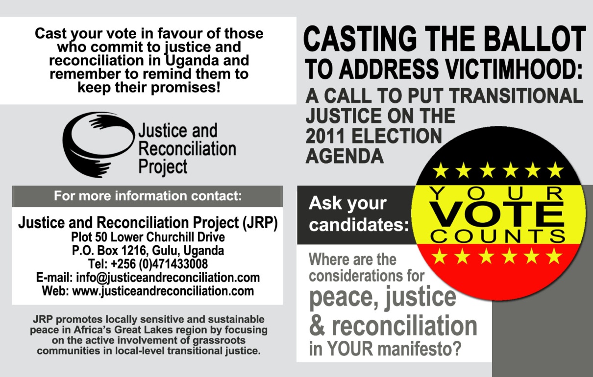 Side one of our English campaign card. You can download the printable PDF of the English and Luo cards below.
