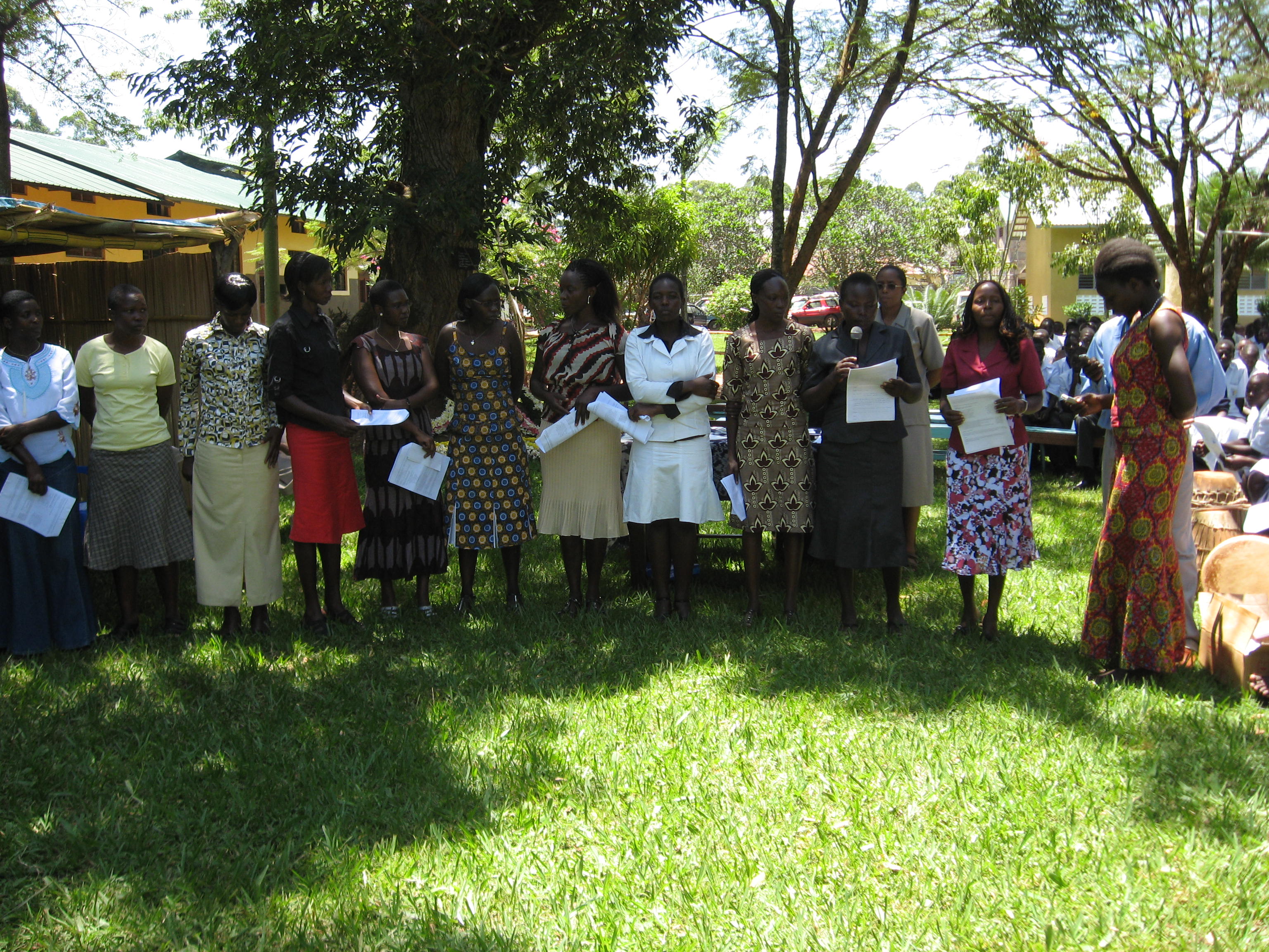 Former Aboke girls during the 15th prayers