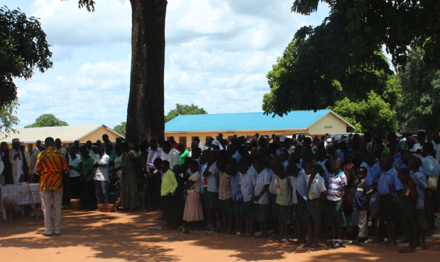 The memorial for the Atiak massacre of 1995 held at Atiak sub-county headquarters, Amuru, on 19 April 2015.